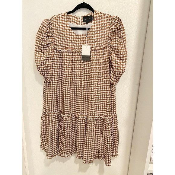 $338 Birgitte Herskind Sus Shift Dress  Pepita Houndstooth Print Size US 12 XL - Picture 3 of 7